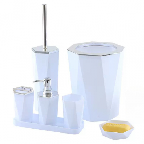 Plastic Bathroom Set 7 pieces 